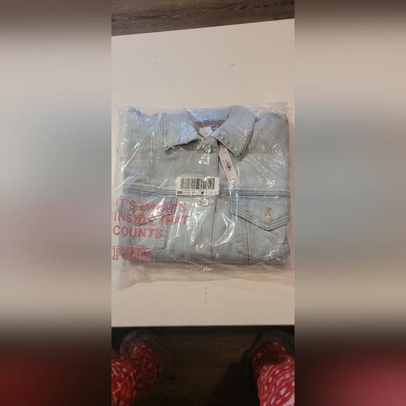 Nwt PINK BRAND Oversized LG Light Blue Denim Jacket Read Full Post.Limited Editi - Picture 6 of 8